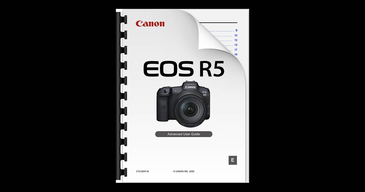 Canon EOS R5 User Manual PDF Download - RF Shooters
