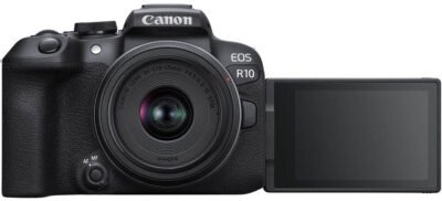 Canon R10 LCD Flipped Out