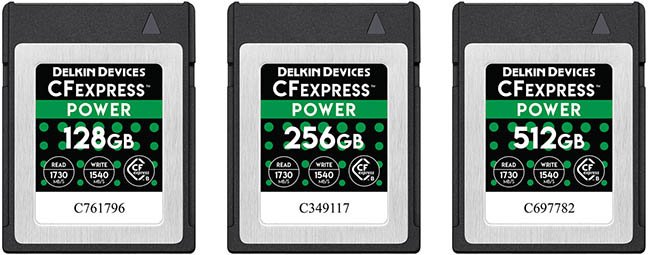 Delkin Devices POWER CFexpress Type B Memory Cards