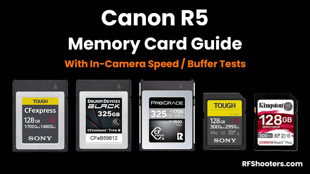 Best Canon R5 Memory Cards With Speed & Buffer Tests - RF Shooters