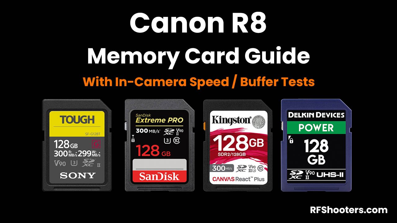 Best Canon R8 Memory Cards With Speed & Buffer Tests - RF Shooters