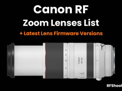 Complete List of Canon RF Zoom Lenses